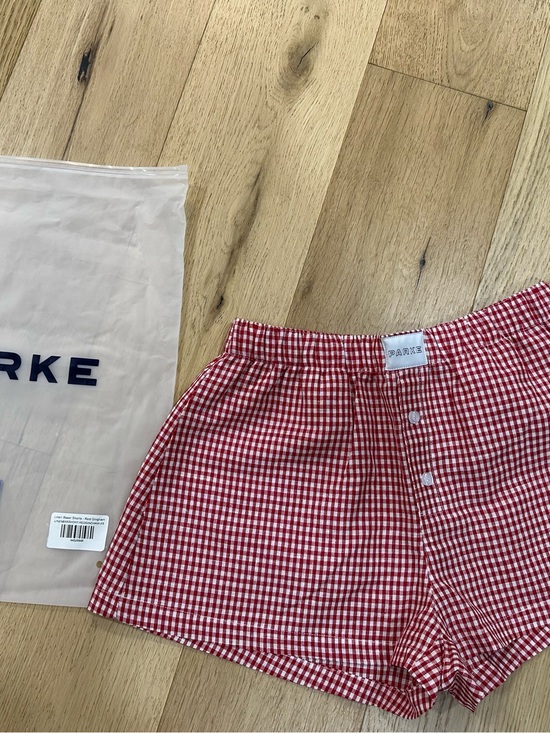 Parke Pants - PARKE Red Gingham Boxer Shorts